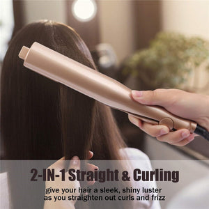 2 in 1 Flat Iron Straight and Curling